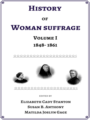 cover image of History of Woman Suffrage